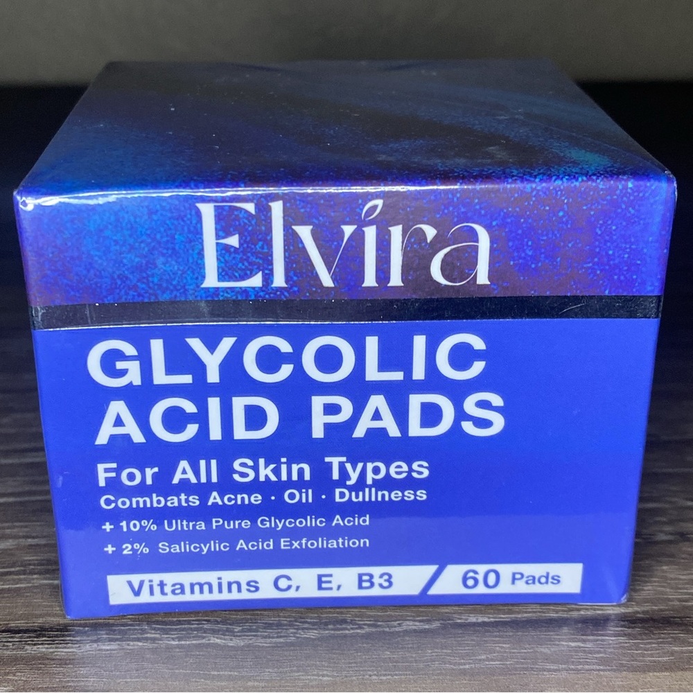 Elvira Glycolic Acid Pads for All Skin Types - 60ct